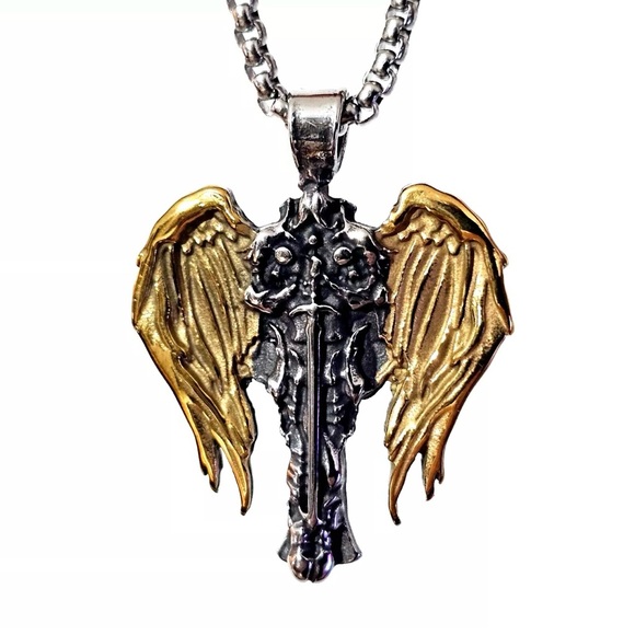 Archangel Michael Celtic Cross Saint Religious Catholic Protection Medal Pendant - Picture 12 of 16